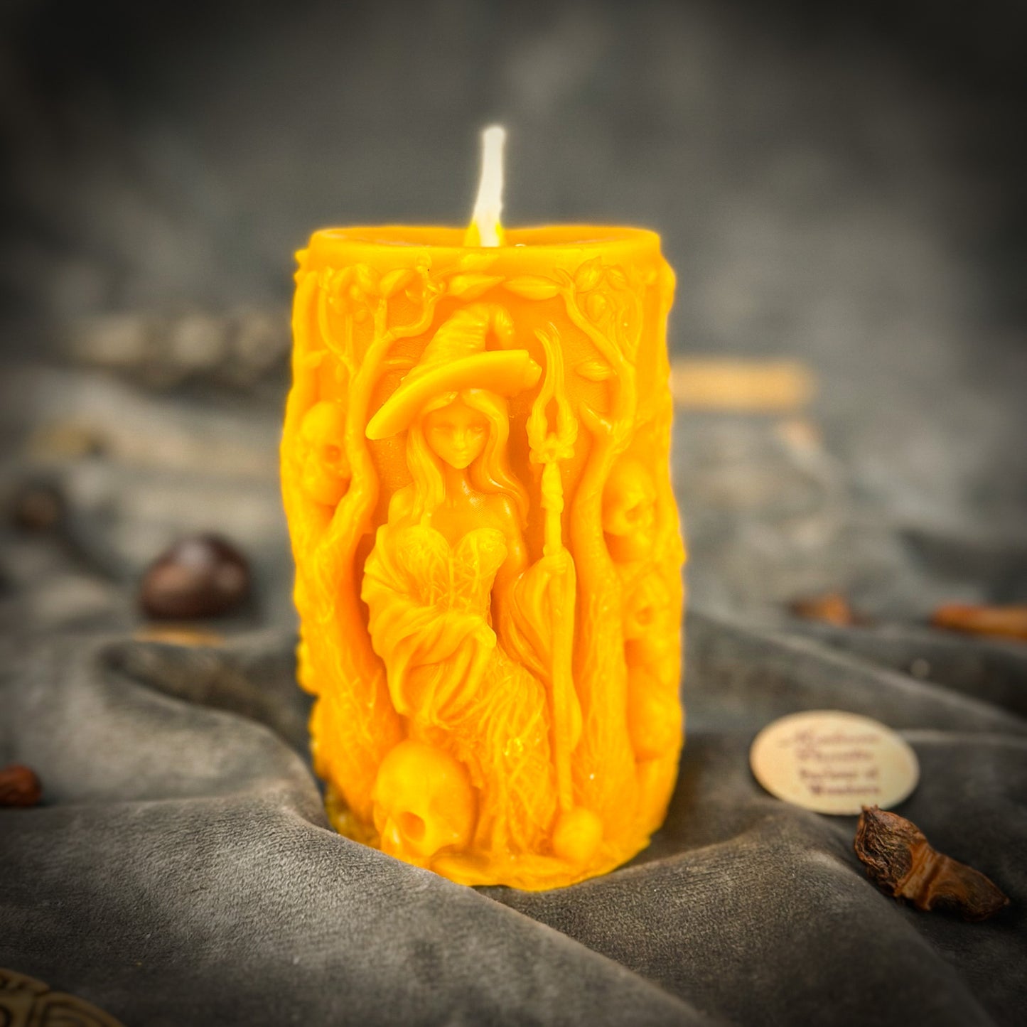 Yellow Beeswax Pillars Spell Candle Power