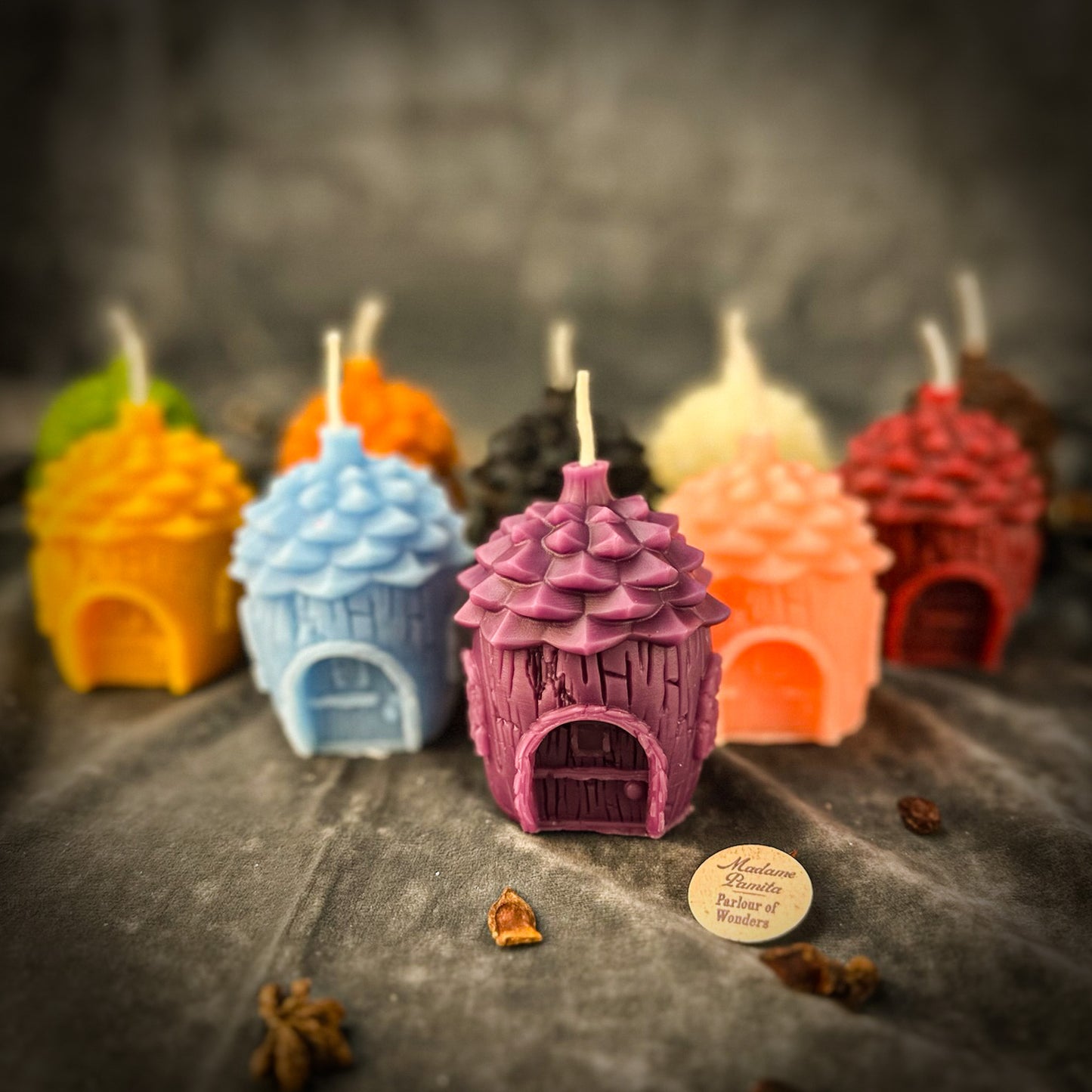 Beeswax Pinecone of Protection Fairy Hut Candle