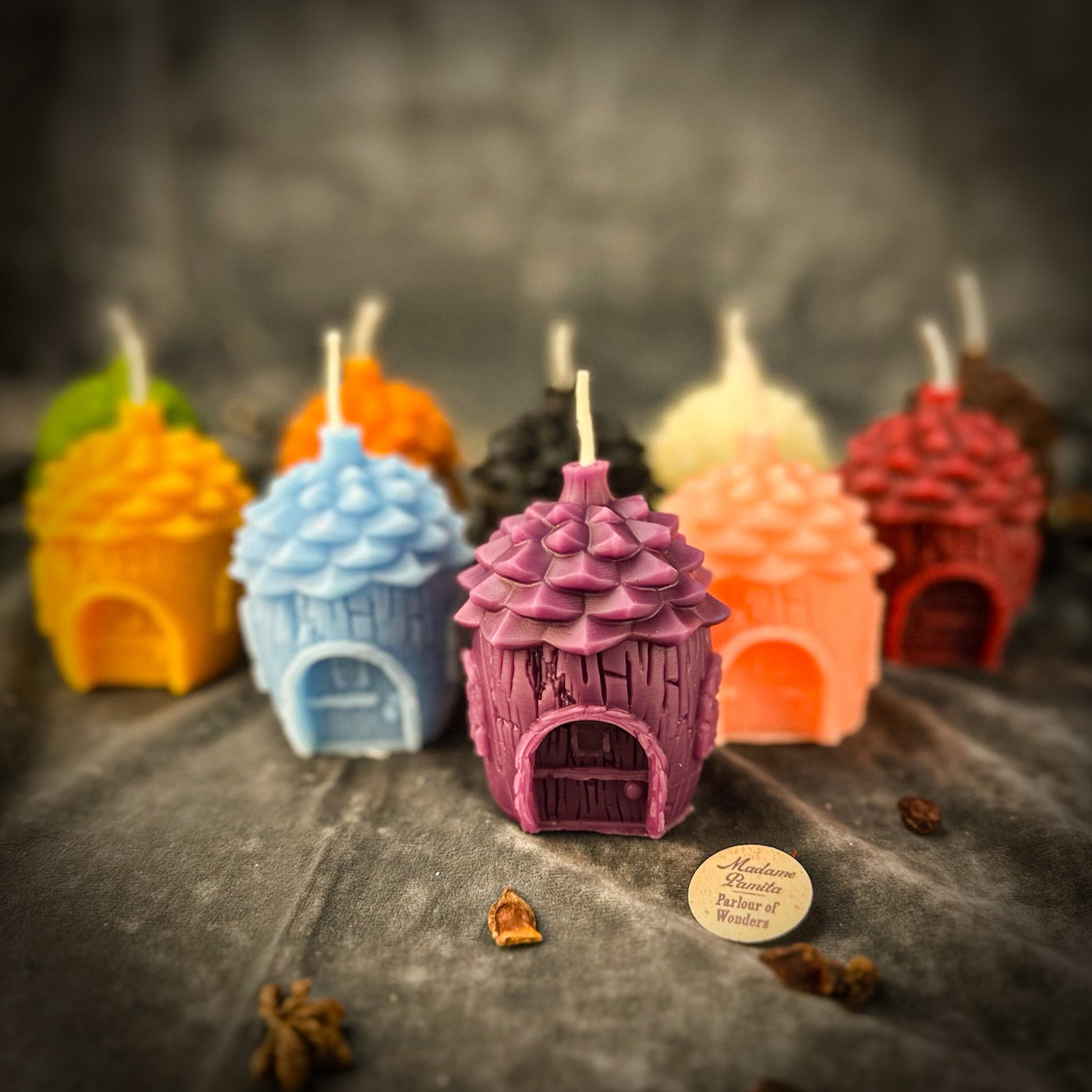Beeswax Pinecone of Protection Fairy Hut Candle
