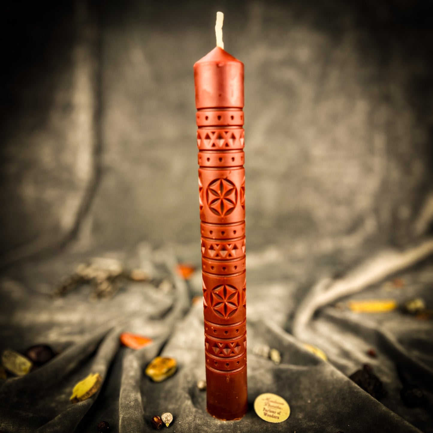 Beeswax Rozetka Six Petal Rosette Pillar Candle