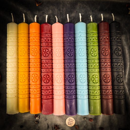 Beeswax Rozetka Six Petal Rosette Pillar Candle