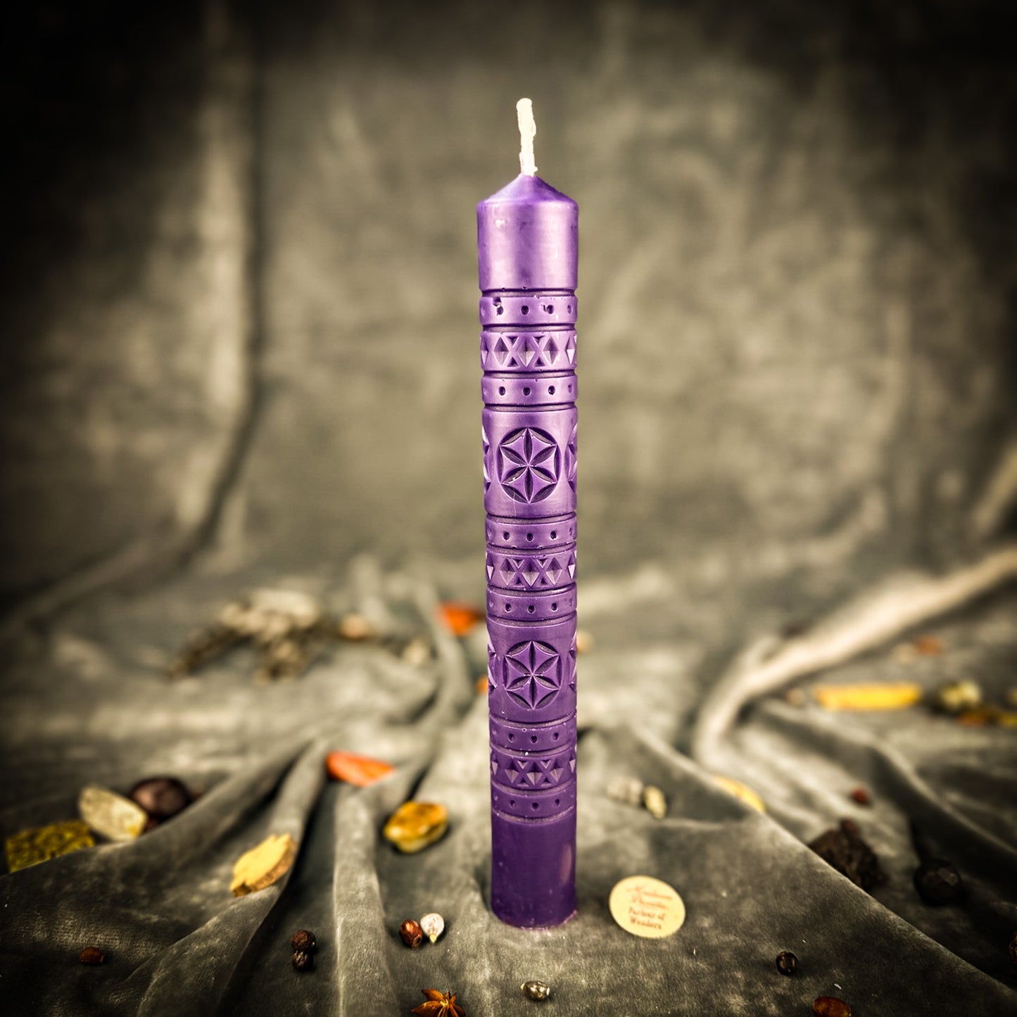 Beeswax Rozetka Six Petal Rosette Pillar Candle