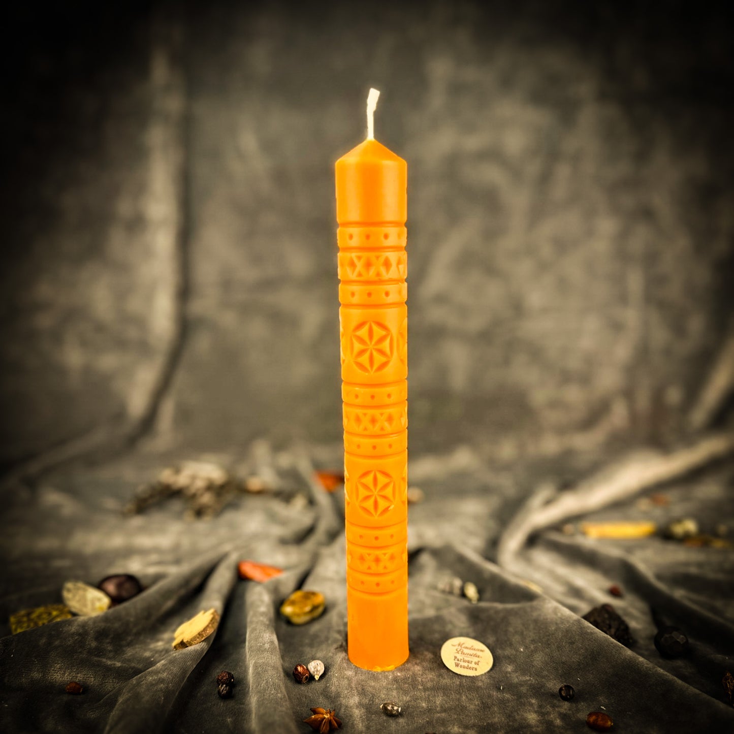 Beeswax Rozetka Six Petal Rosette Pillar Candle