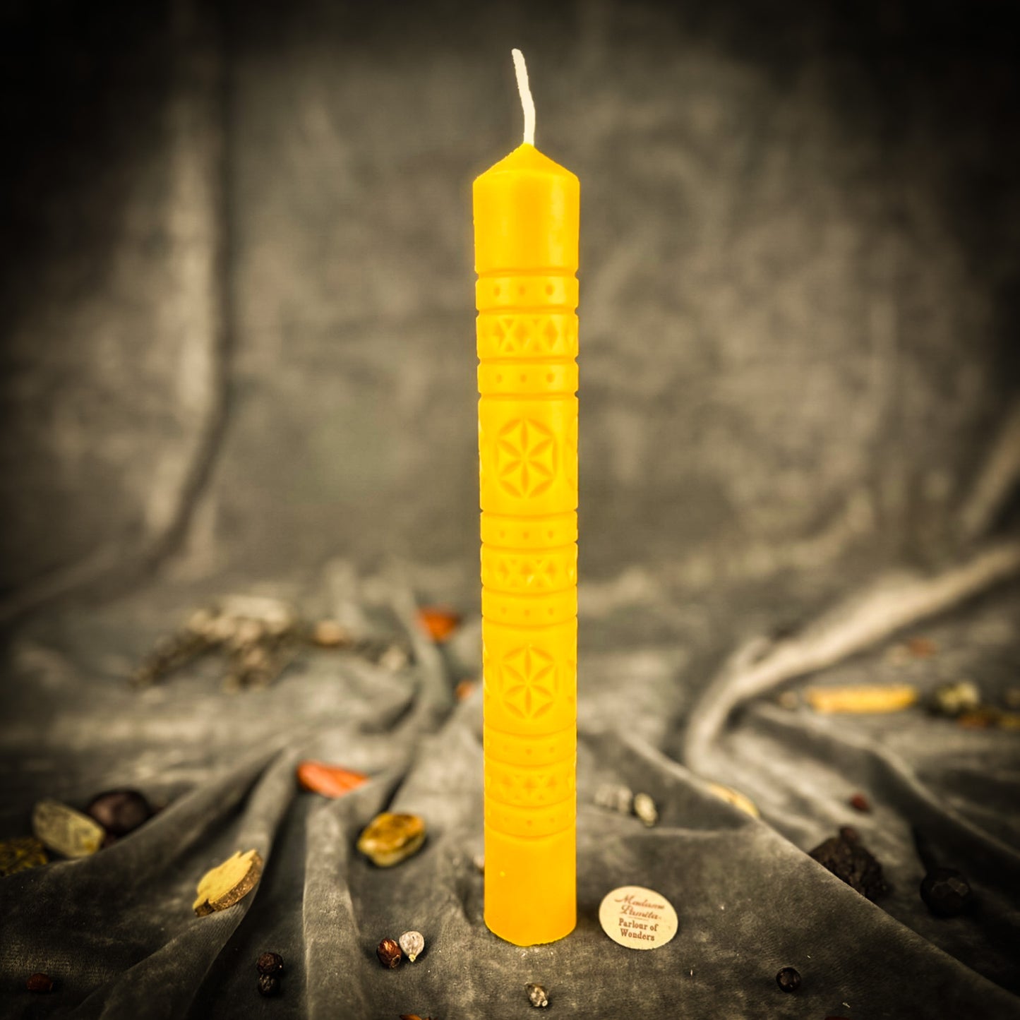 Beeswax Rozetka Six Petal Rosette Pillar Candle