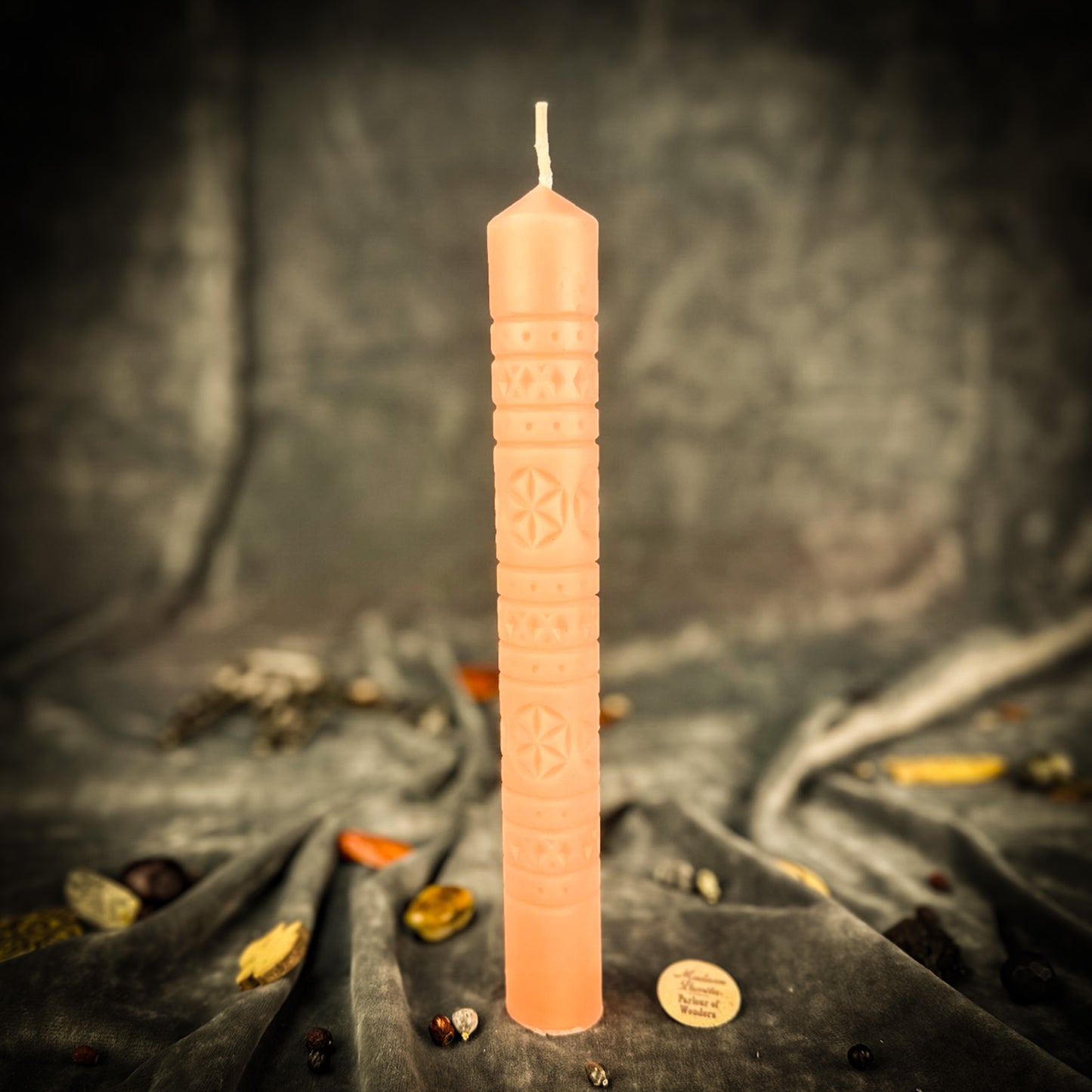 Beeswax Rozetka Six Petal Rosette Pillar Candle