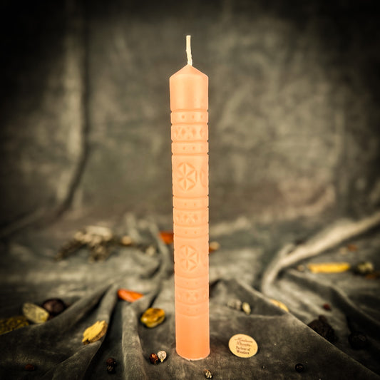 Pink Rozetka Rosette Pillar Candle