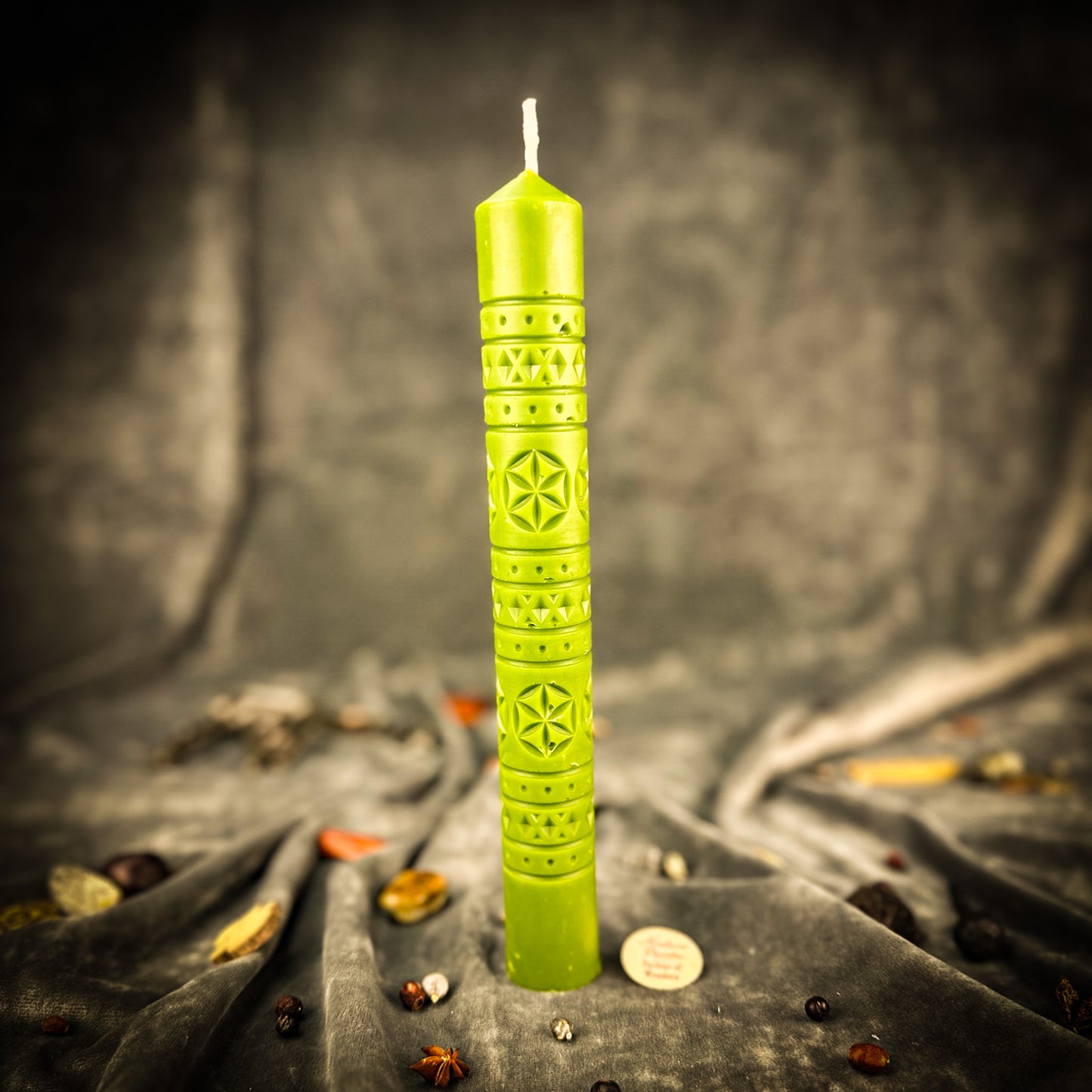 Beeswax Rozetka Six Petal Rosette Pillar Candle