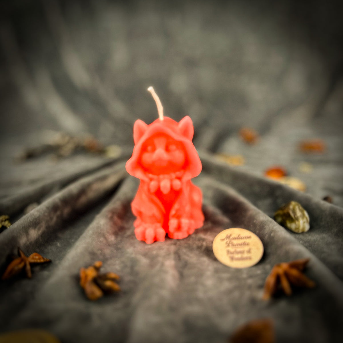 Pink Salem the Wizard Kitten Spell Candle