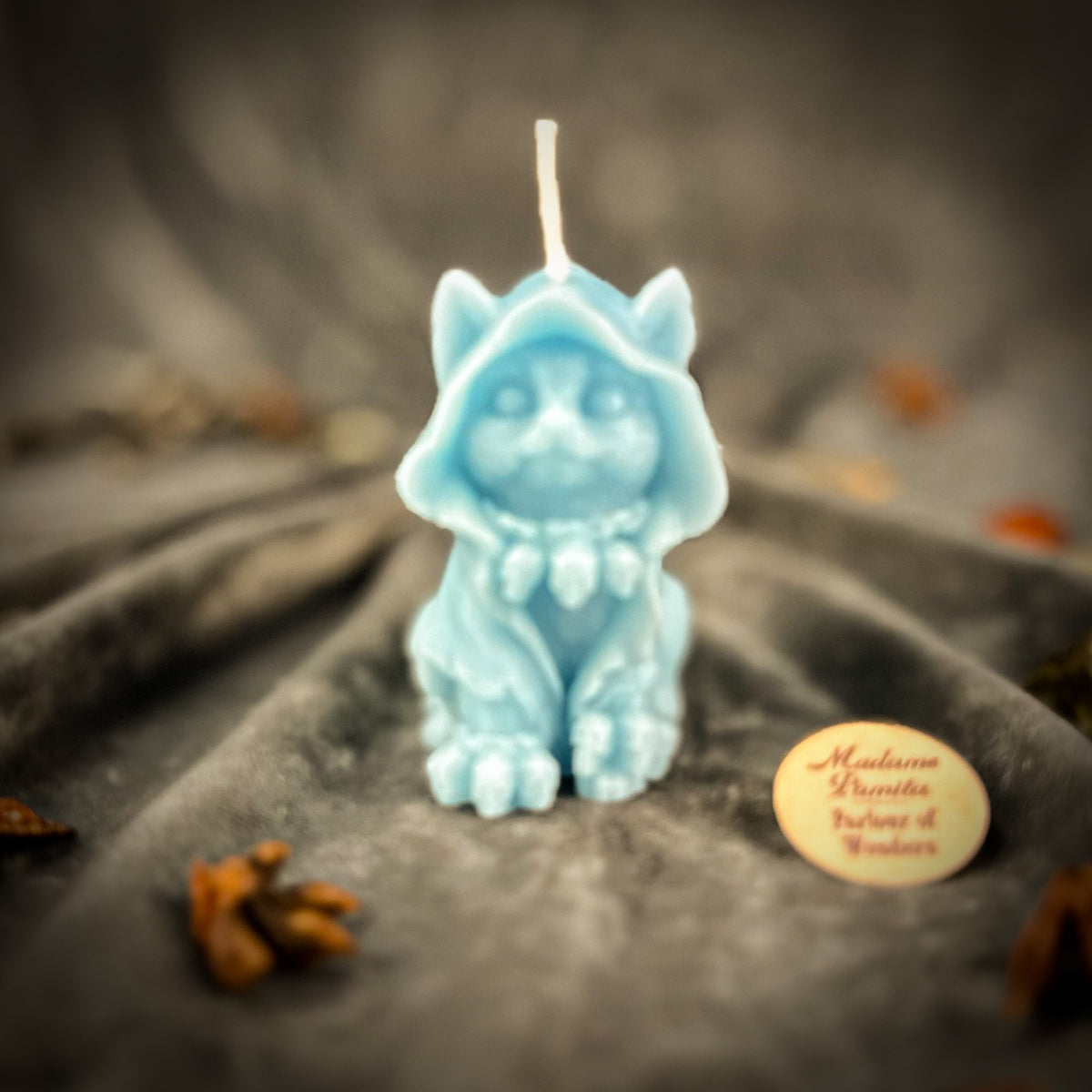 Blue Salem the Wizard Kitten Spell Candle
