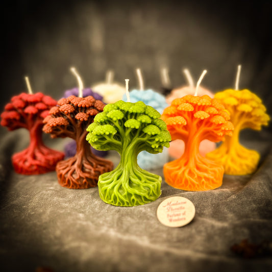 Beeswax Shamanic World Tree Spell Candle