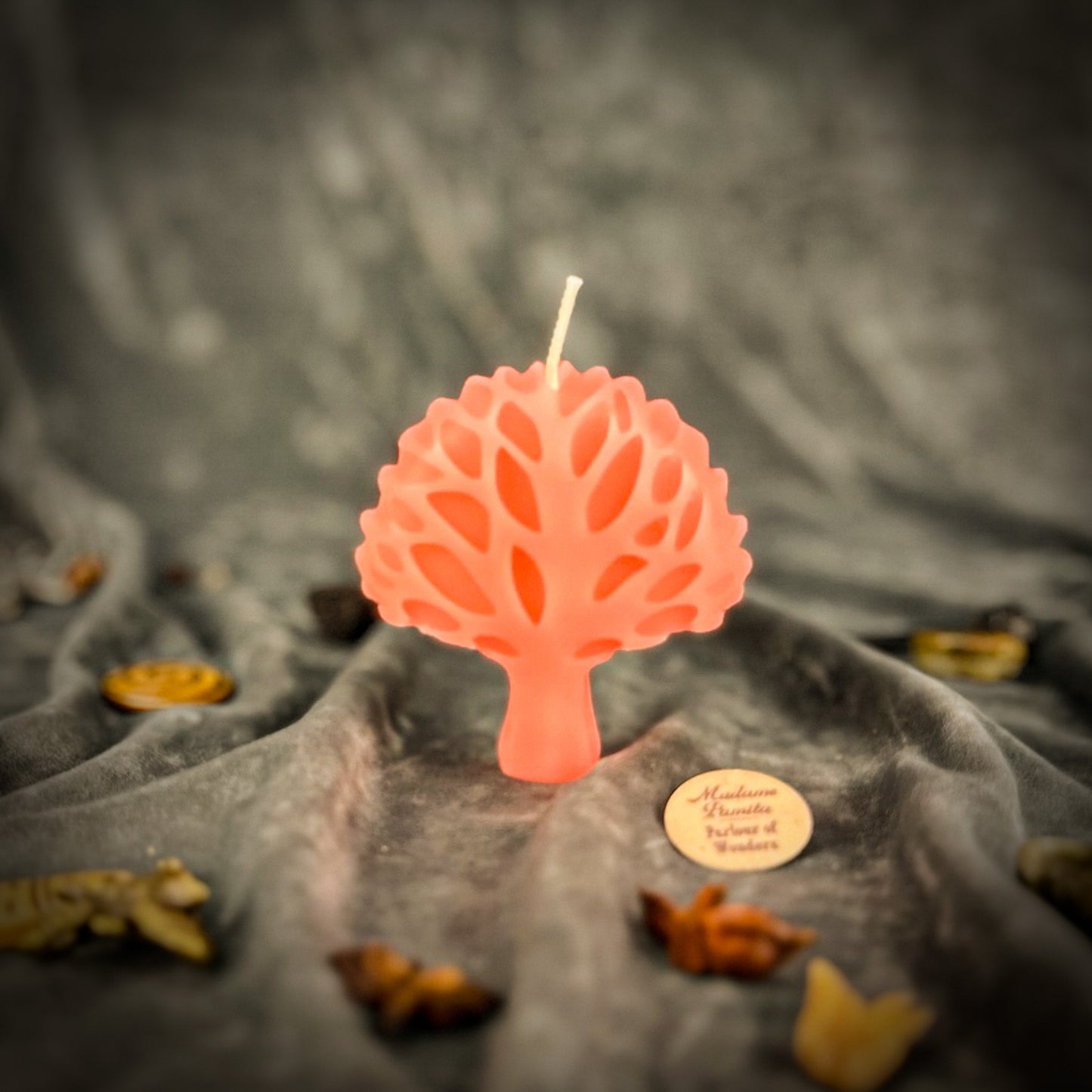 Beeswax Cosmic Tree Spell Candle Pink