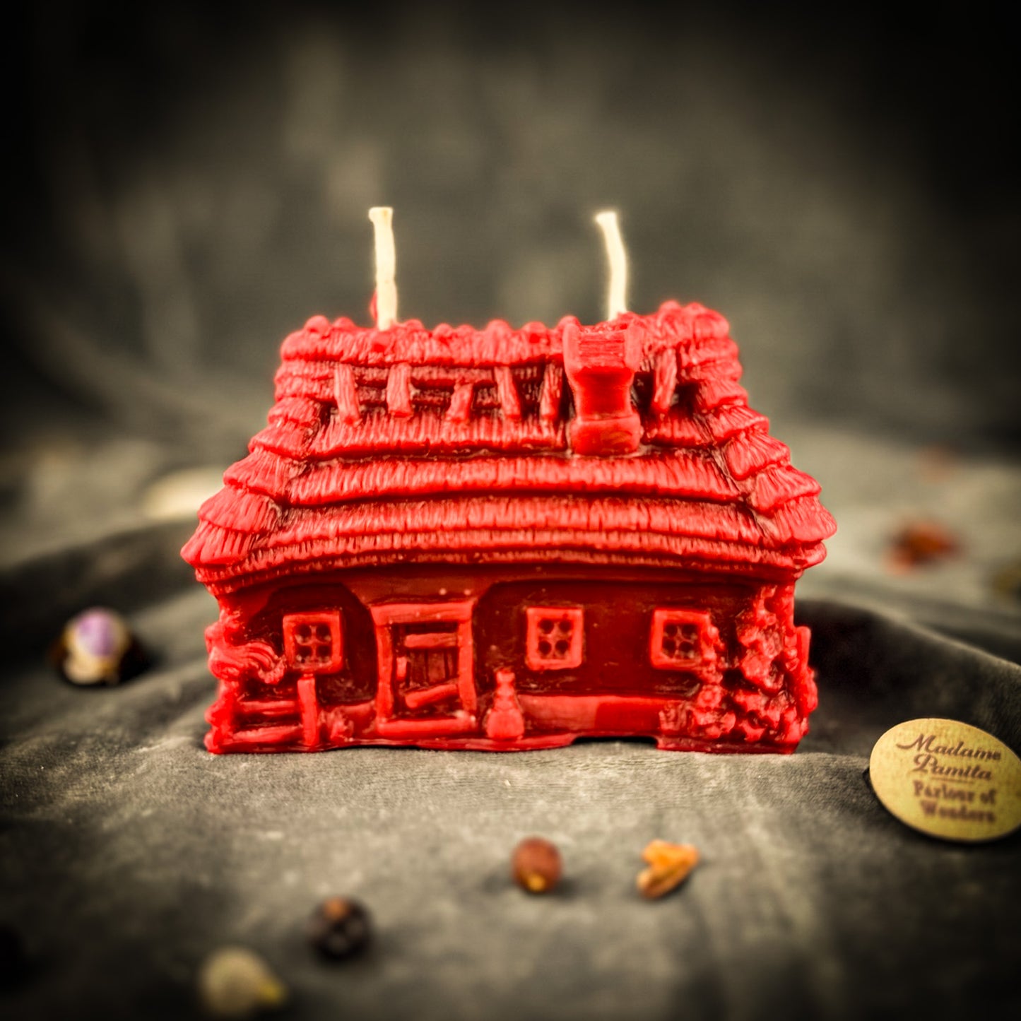 Red Slavic Khata Family Blessing Candle