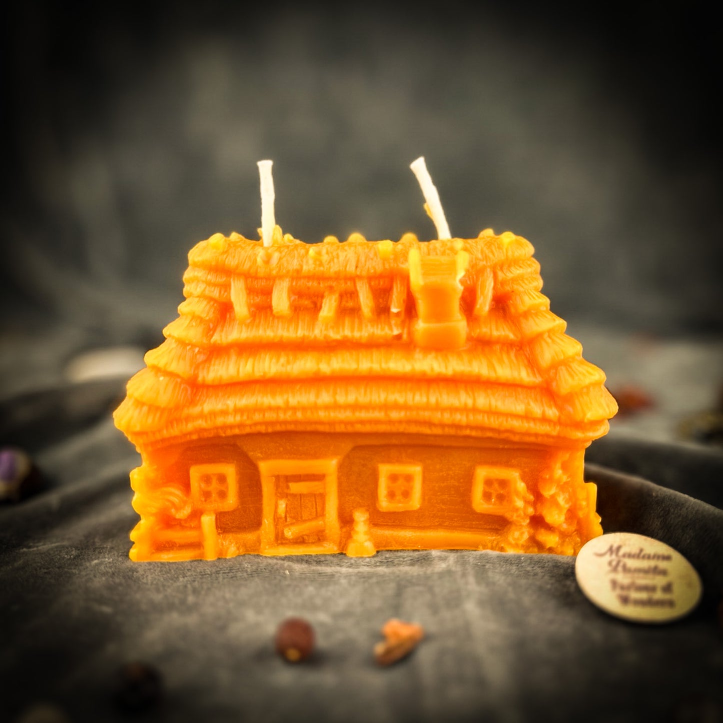 Orange Slavic Khata Family Blessing Spell Candle