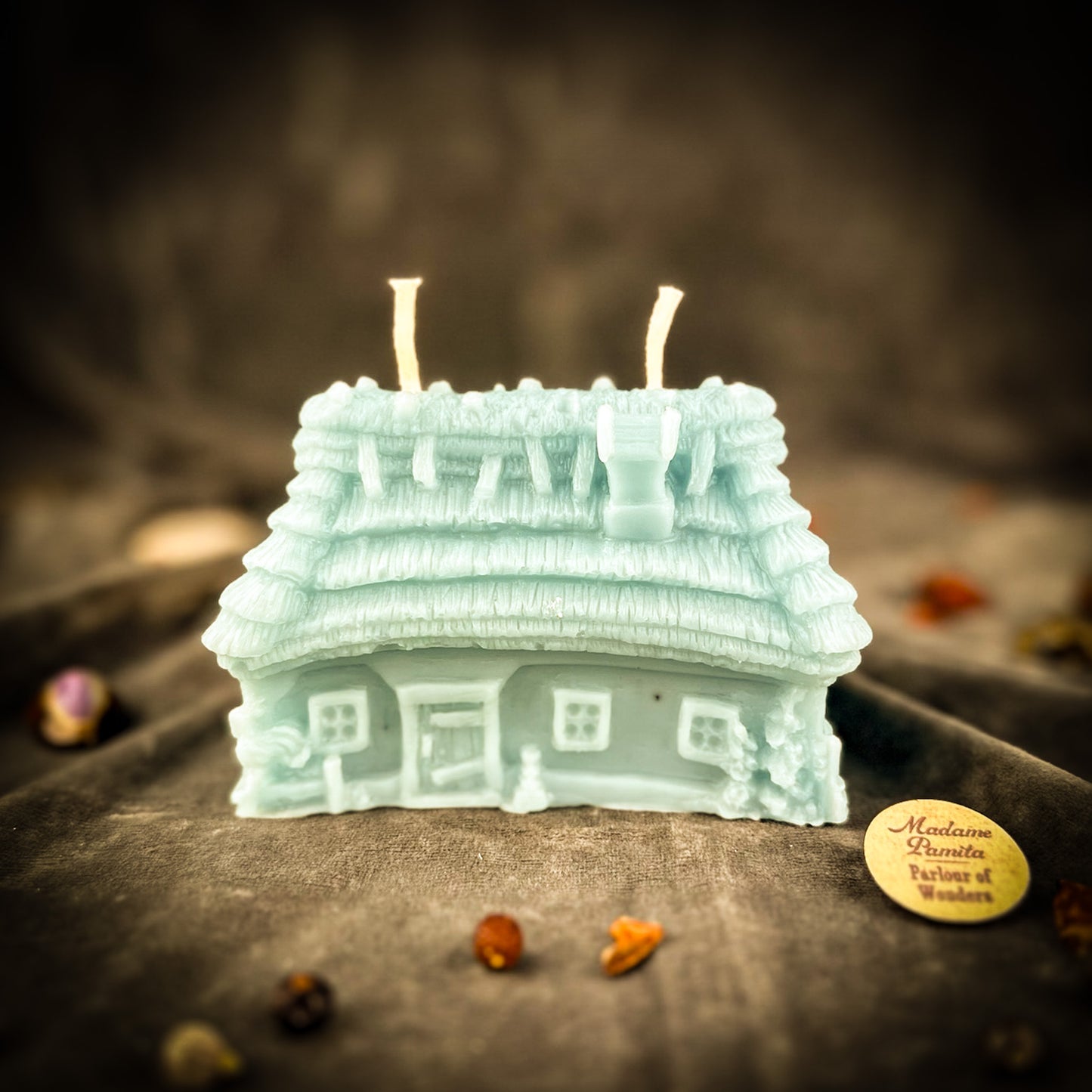 Blue Beeswax Slavic Khata Family Blessing Spell Candle