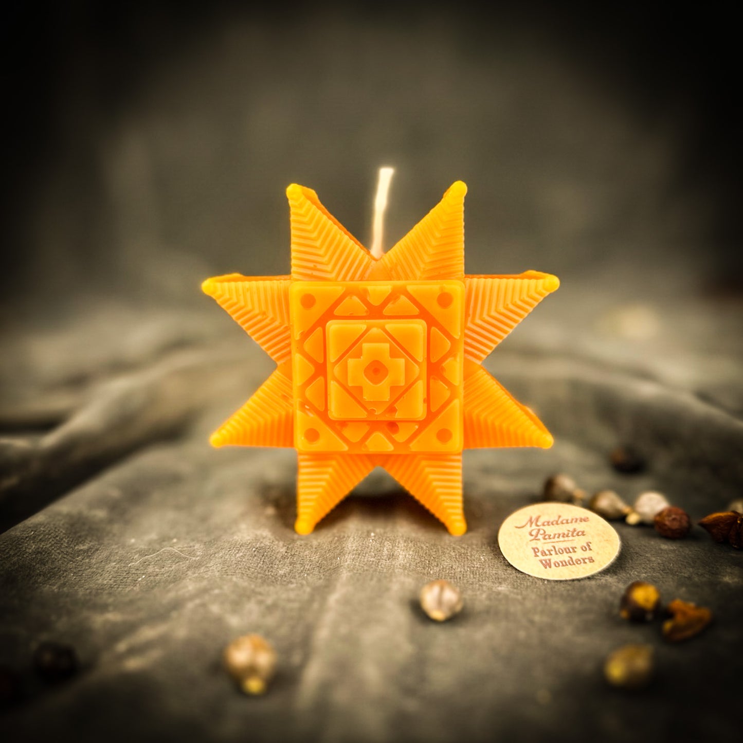 Orange Ruzha Sunburst Spell Candle