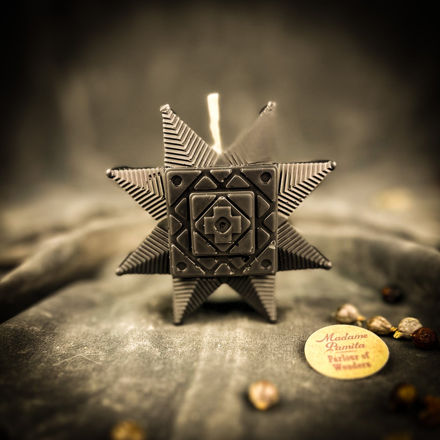 Black Ruzha Sunburst Spell Candle