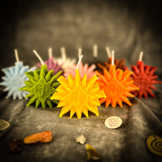 Beeswax Slavic Zirka Winter Star Spell Candle