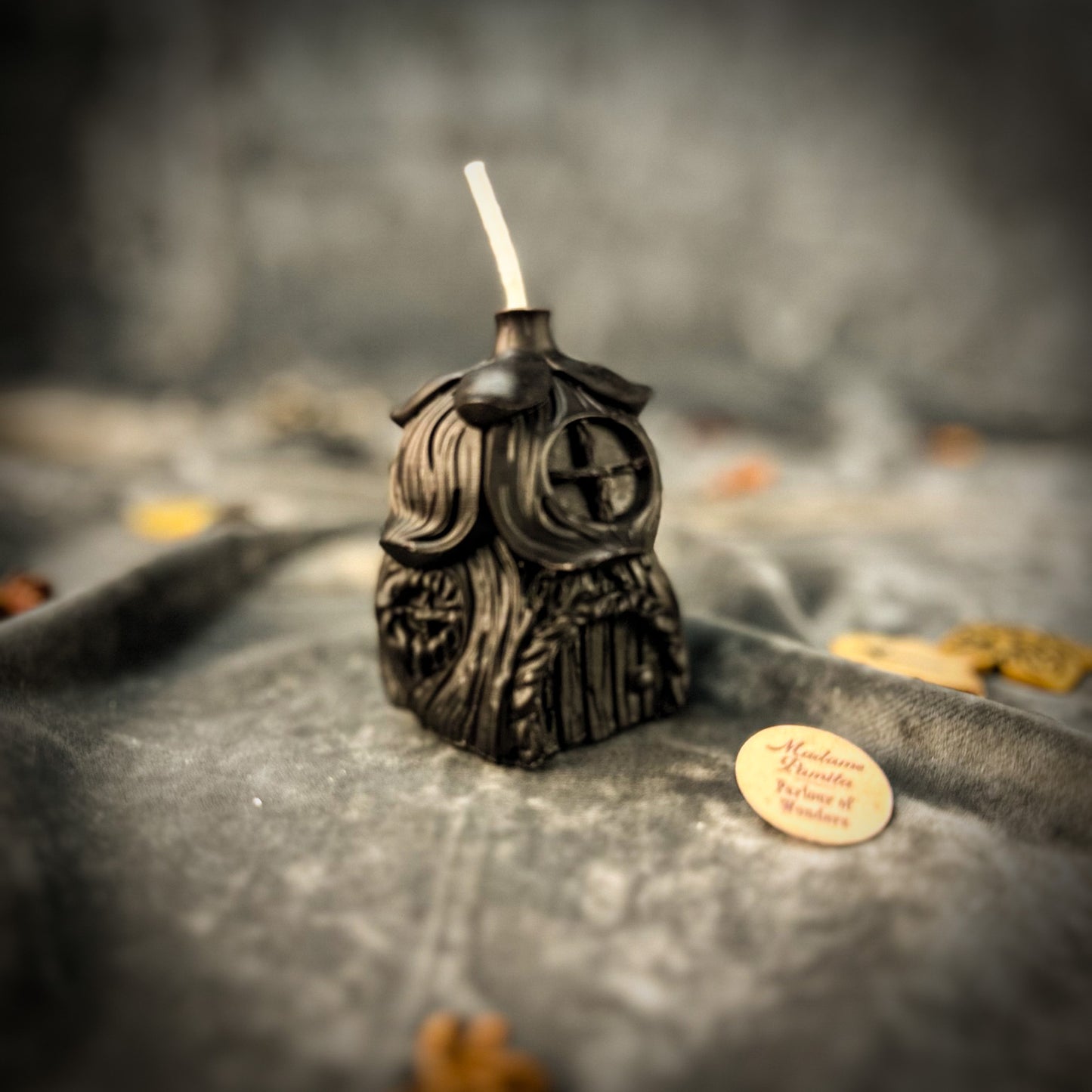 Beeswax Success Sapling Fairy Hut Candle Black