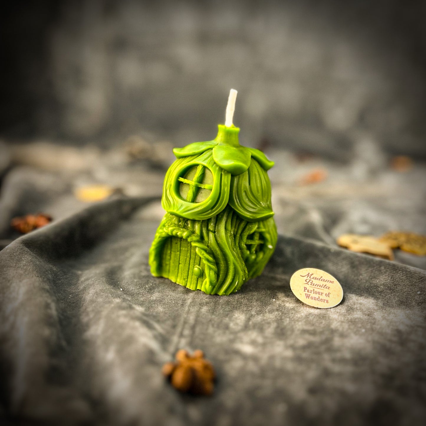 Green Sapling Fairy Hut Candle