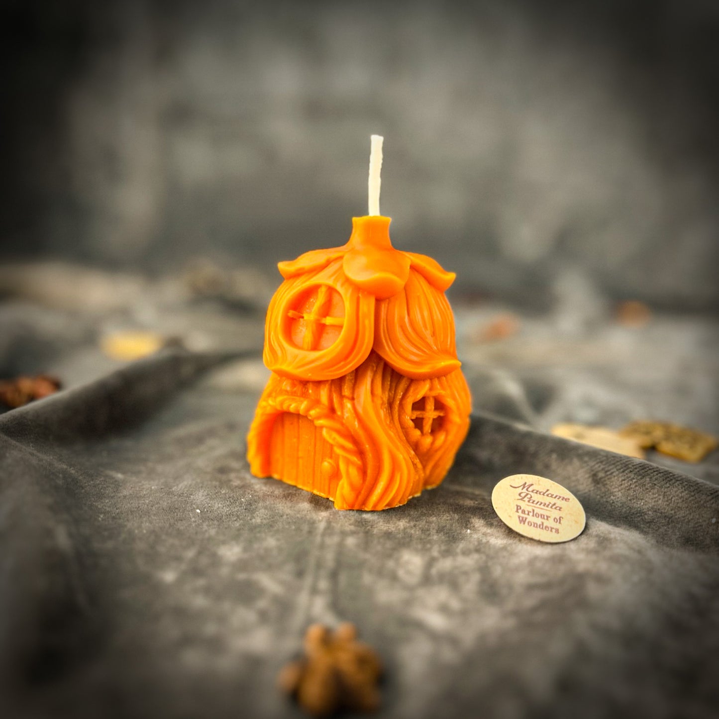 Orange Success Sapling Fairy Hut Candle