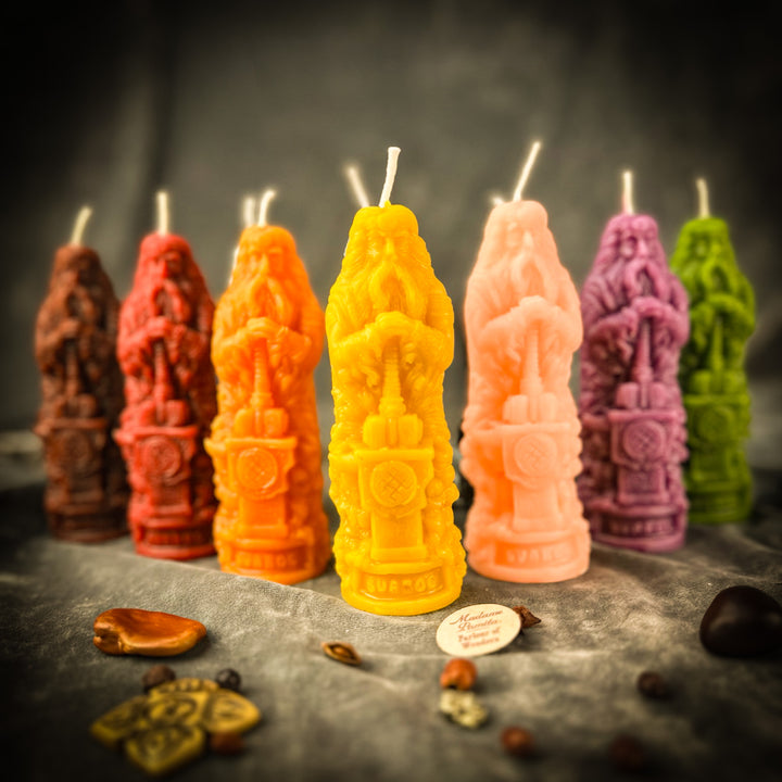 Beeswax Svaroh God Spell Candle | Manifesting, Creativity & Purpose