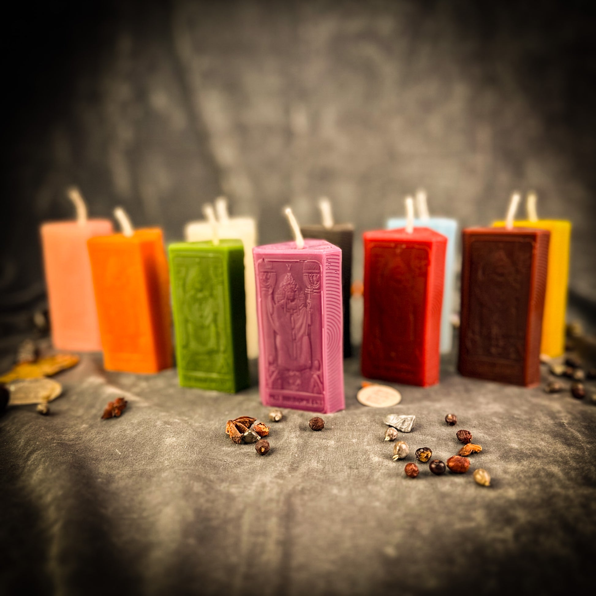 Beeswax The Hierophant Tarot Card Spell Candle