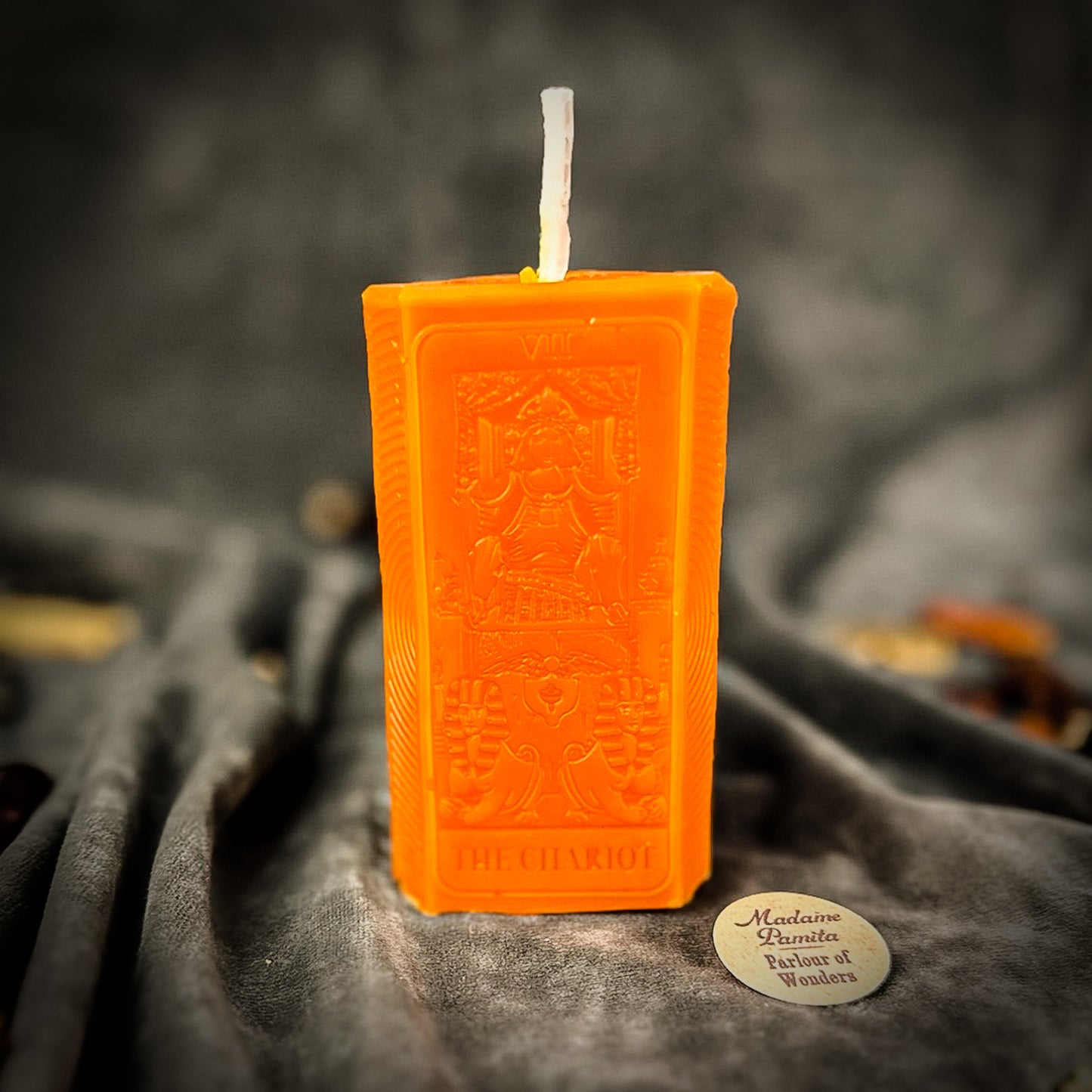 Orange Tarot Spell Candle 
