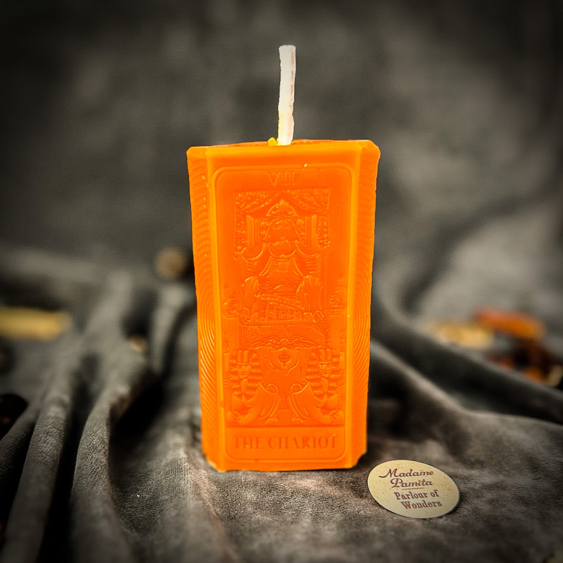 Orange Tarot Spell Candle 