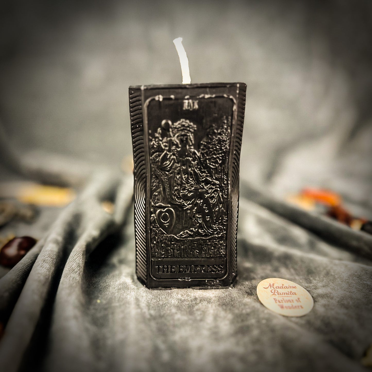 Black The Empress Tarot Spell Candle