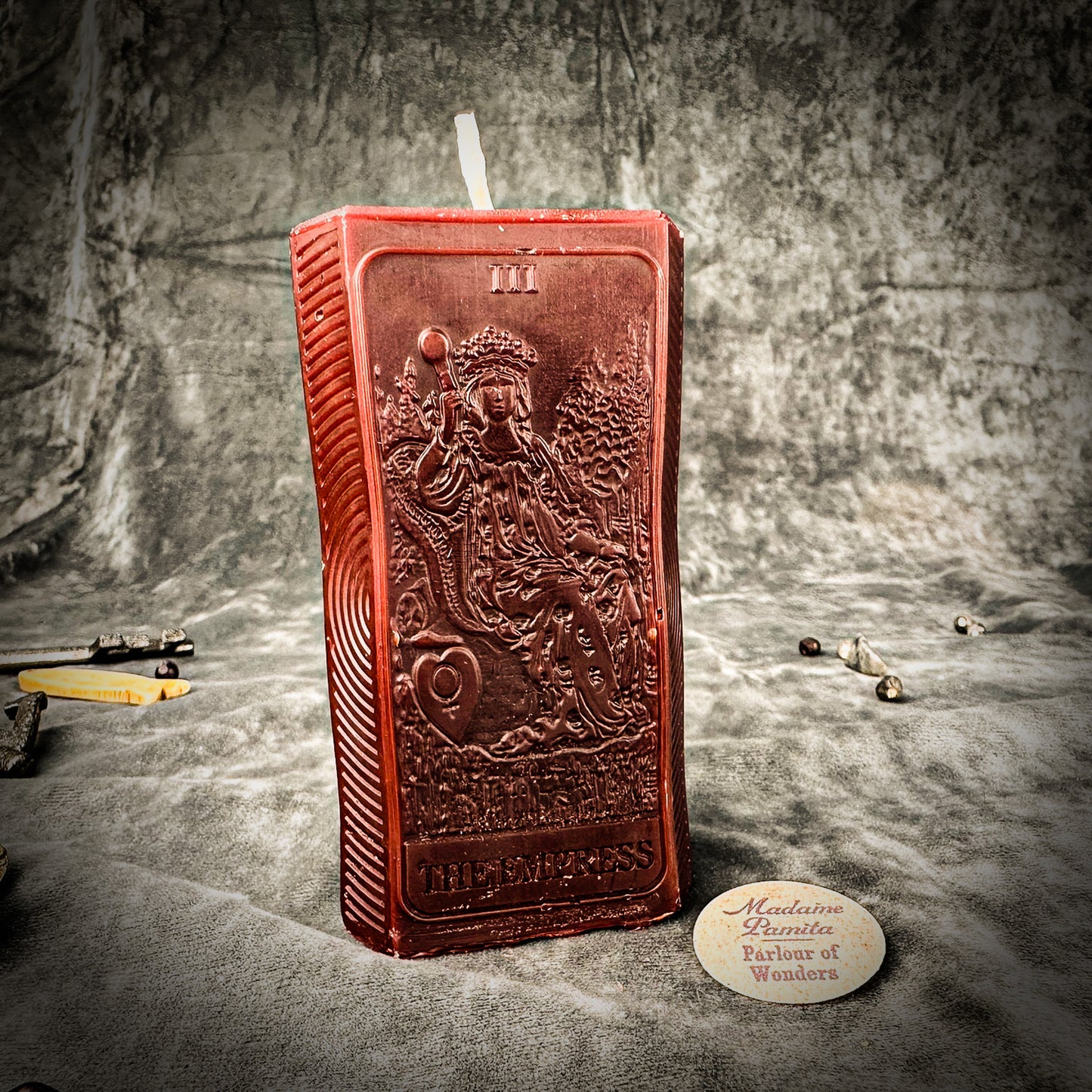 Brown The Empress Tarot Card Spell Candle