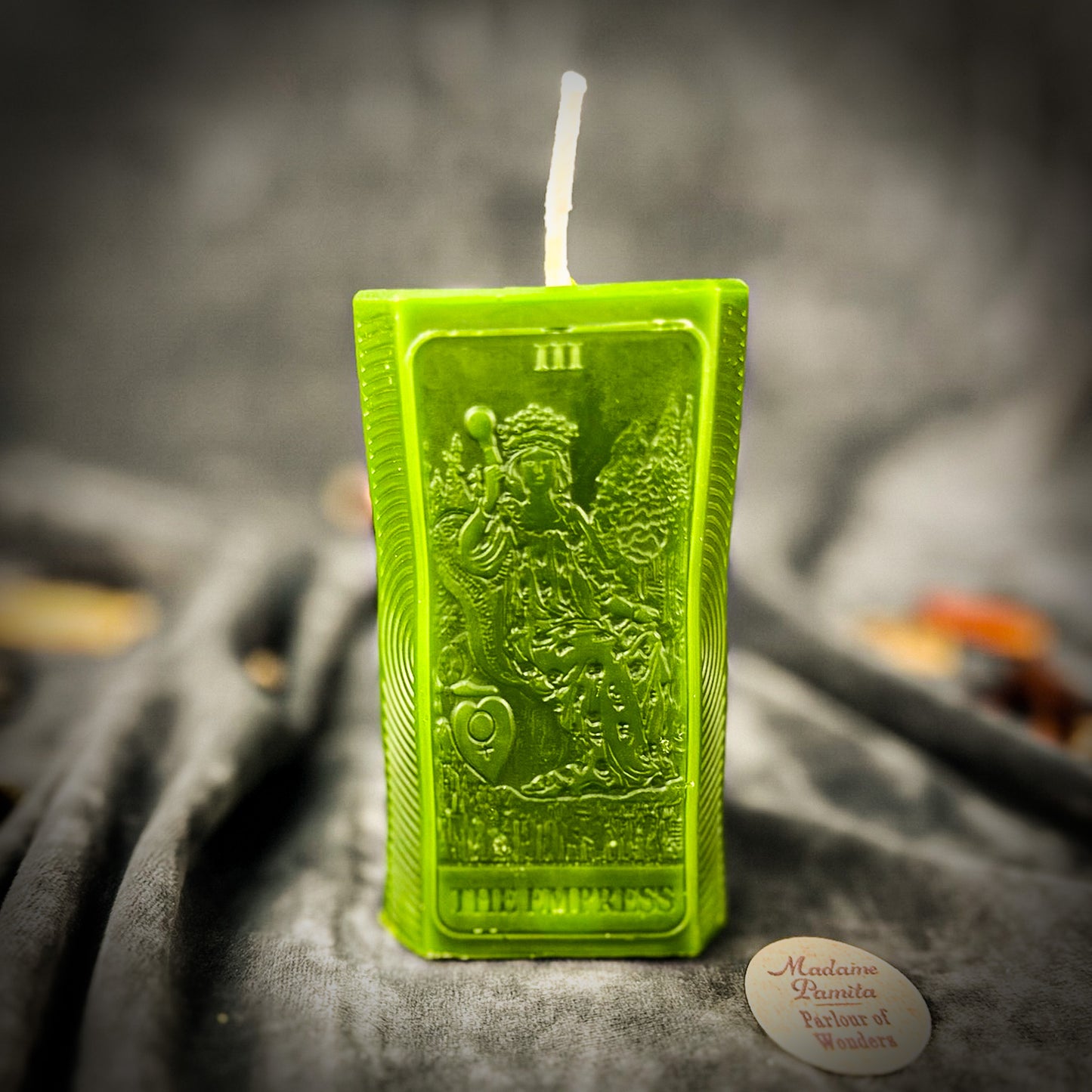 Green The Empress Tarot Card Spell Candle