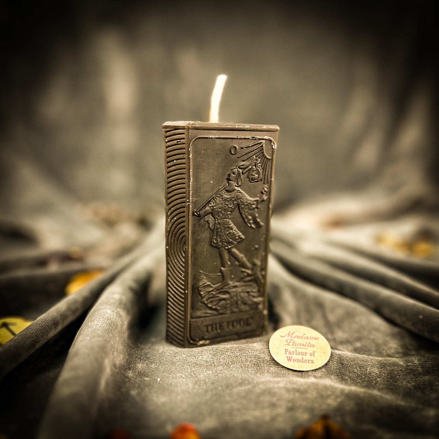 Black Tarot Fool Candle 