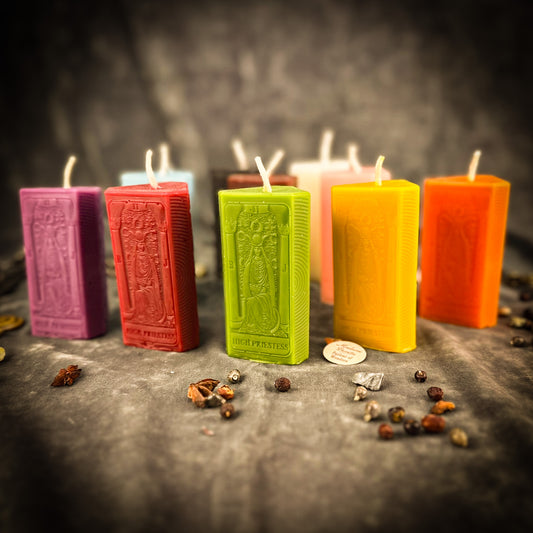Beeswax The High Priestess Tarot Card Spell Candle