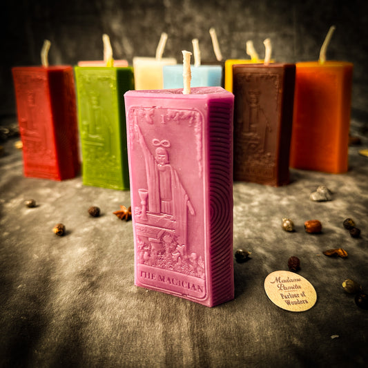 Beeswax The Magician Tarot Card Spell Candle
