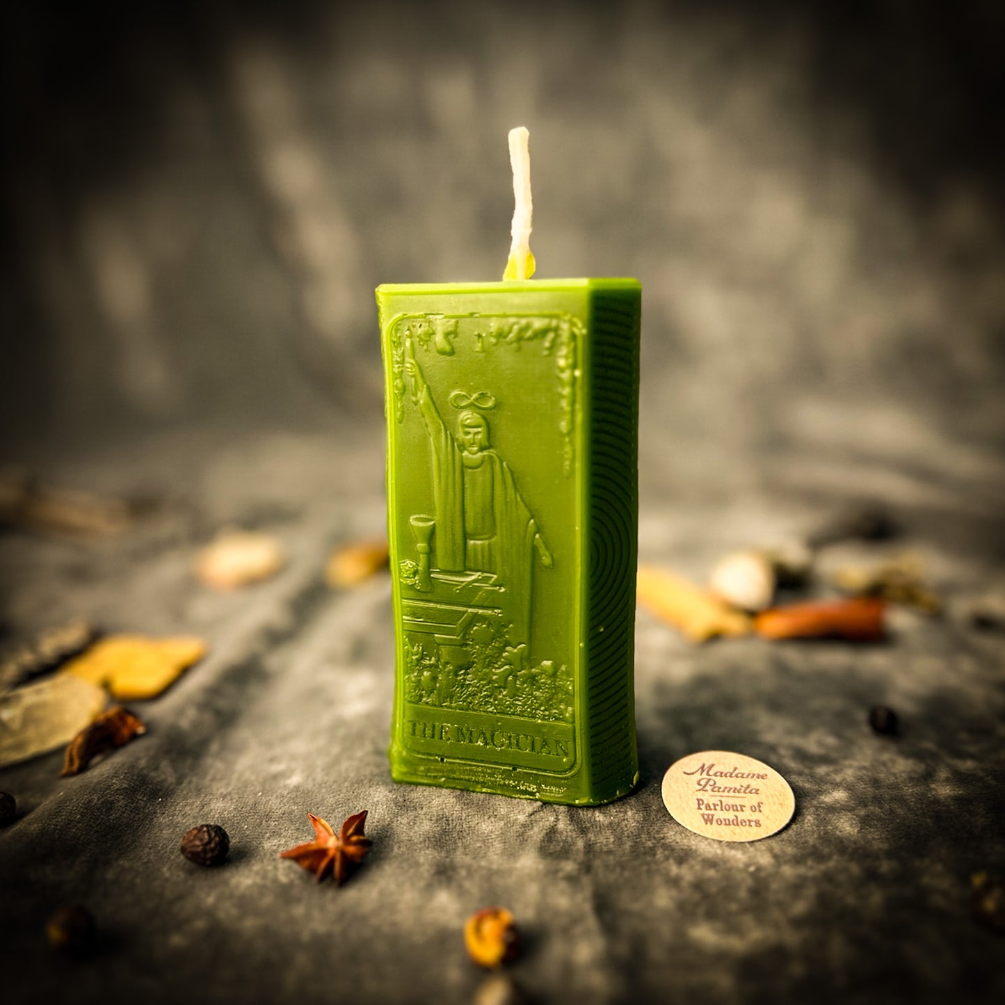 Green Beeswax The Magician Candle