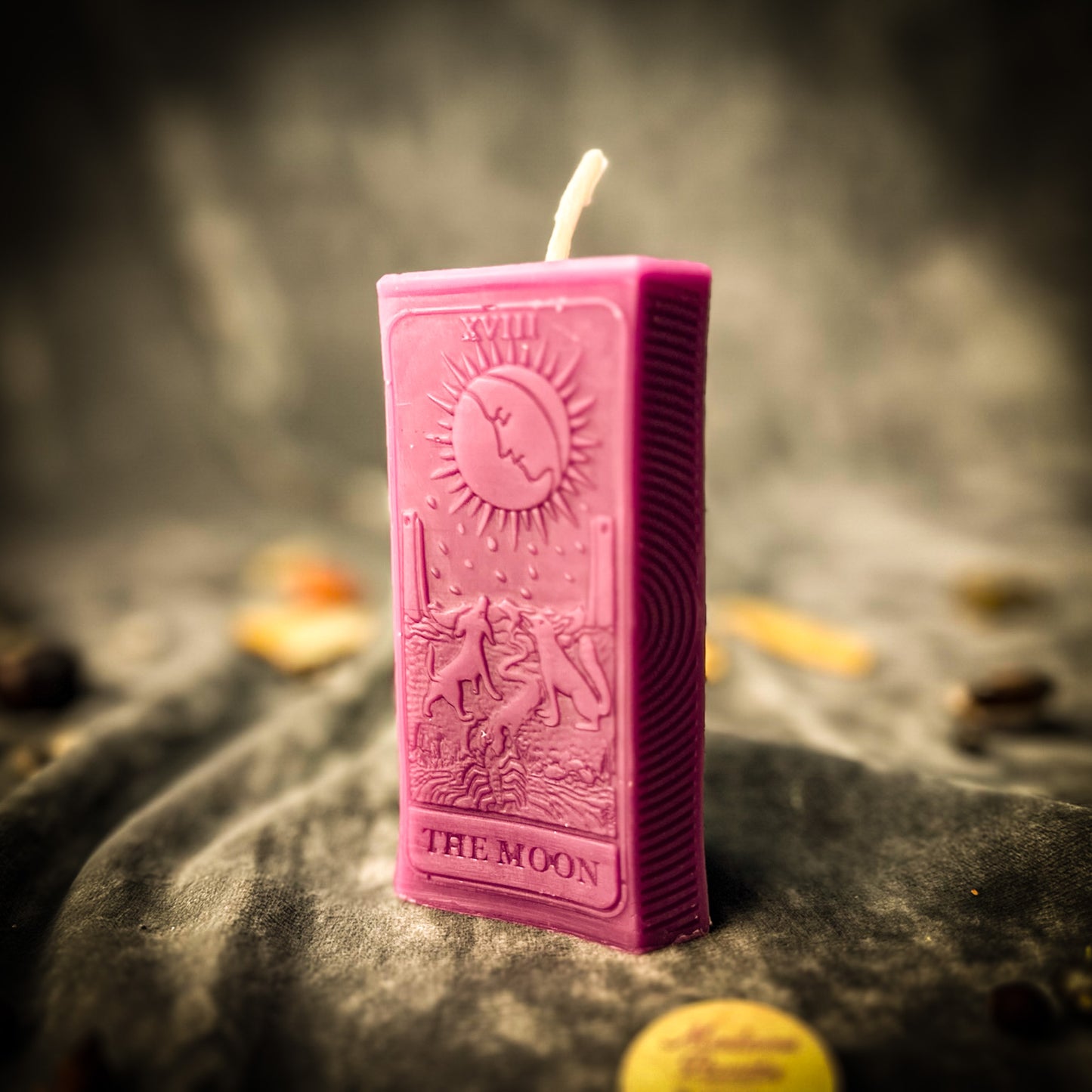 Purple The Moon Tarot Candle