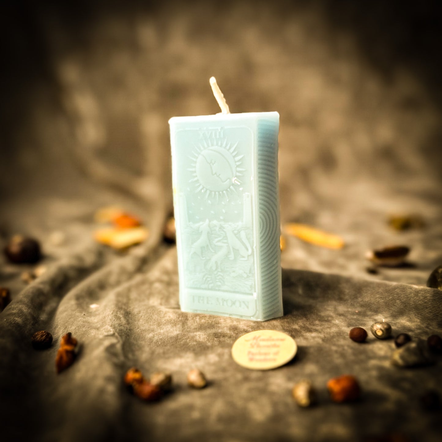 Blue Moon Card Spell Candle