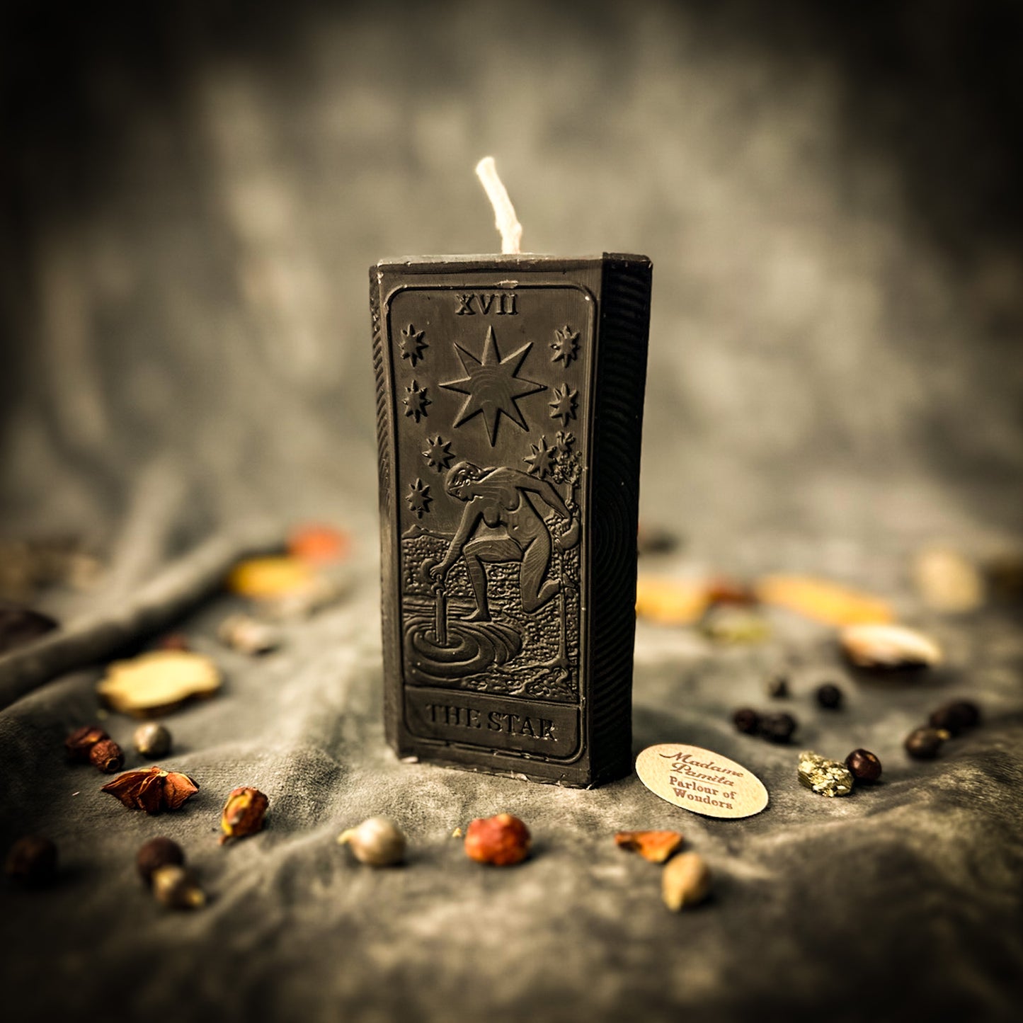 Black Beeswax The Star Tarot Card Spell Candle