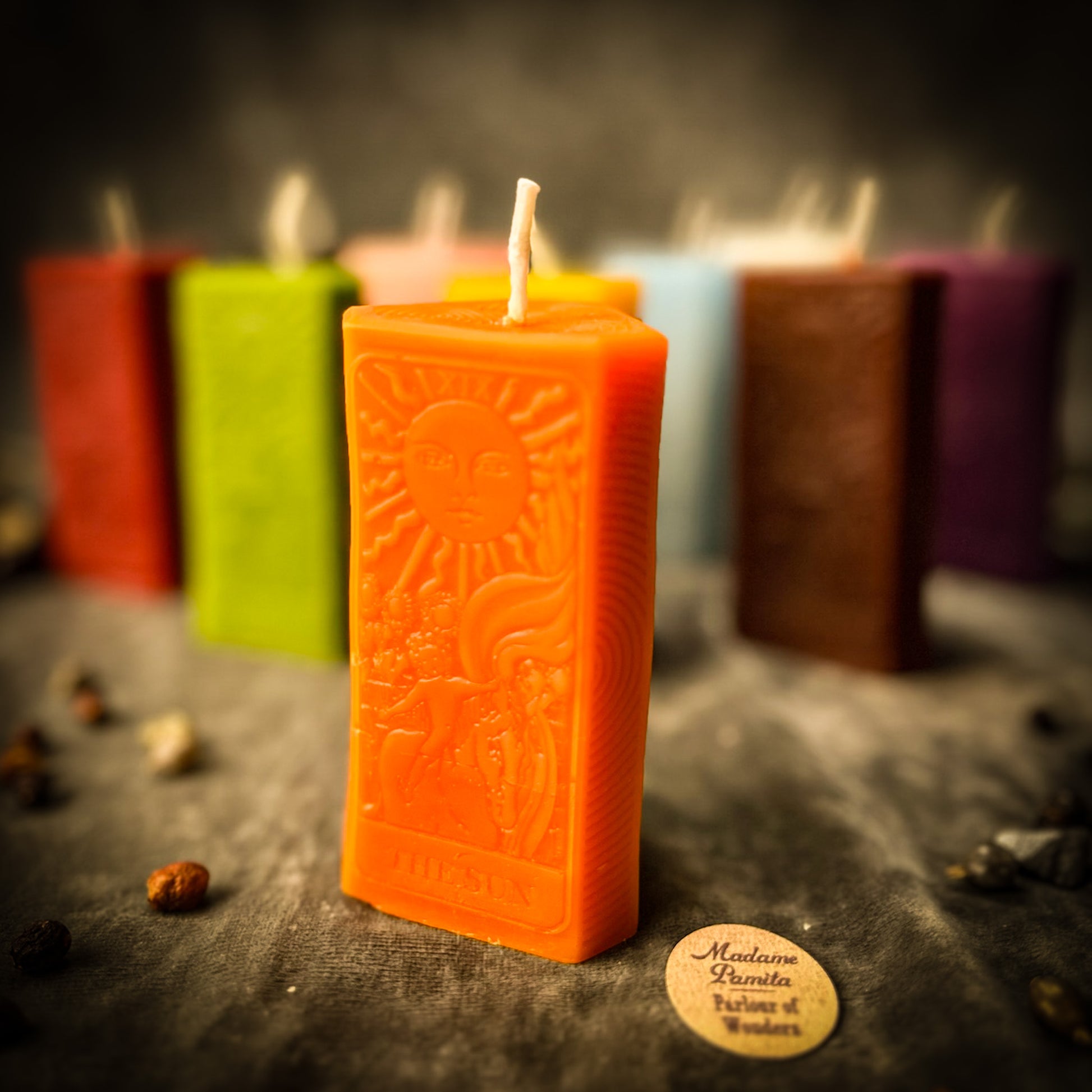 Beeswax The Sun Tarot Card Spell Candle