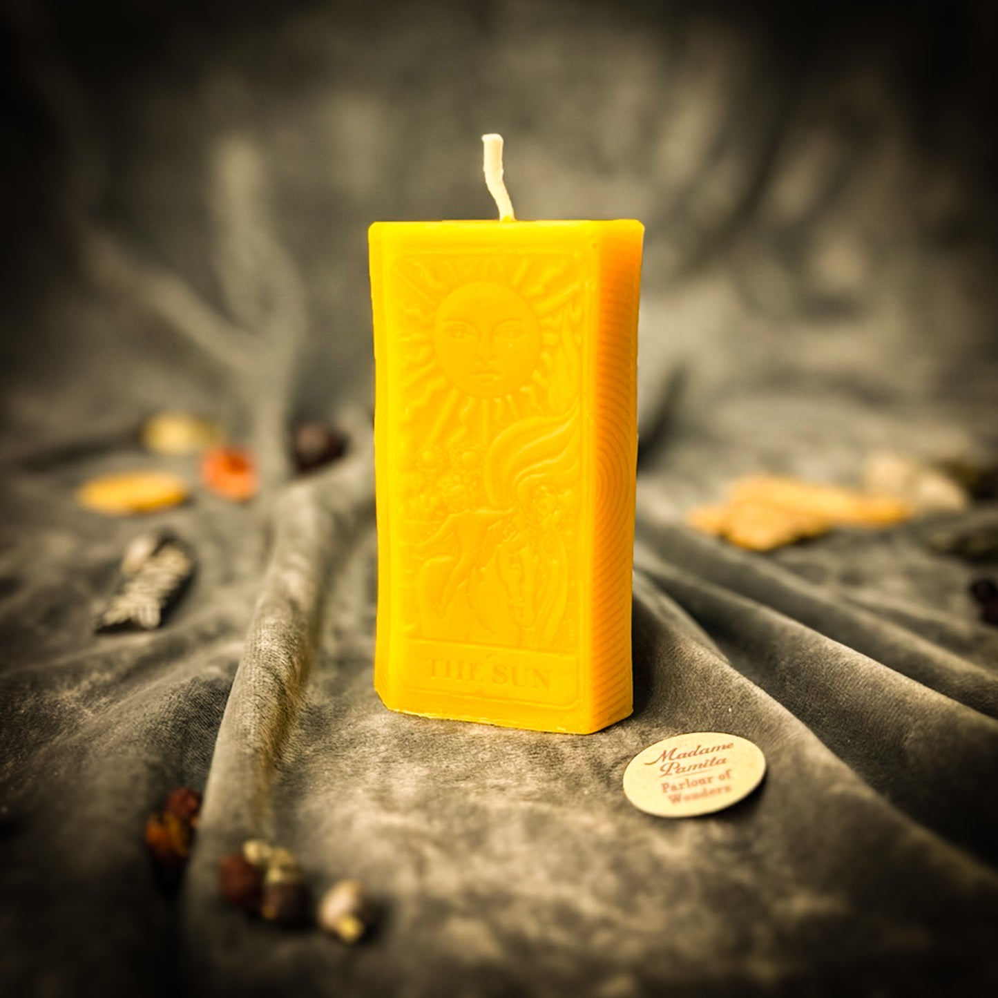 Yellow The Sun Tarot Card Spell Candle