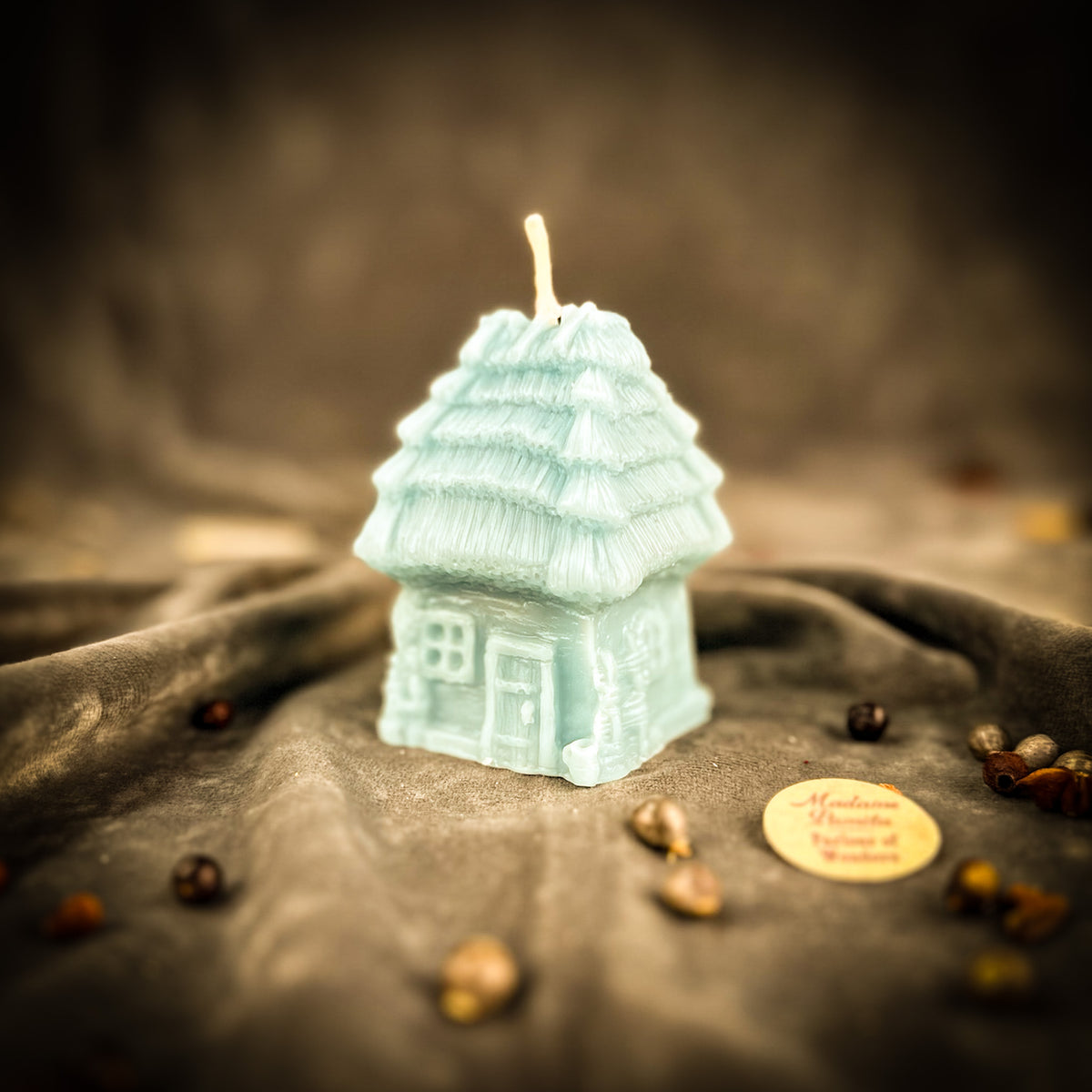 Blue Ukrainian Khalupa Home Protection Spell Candle