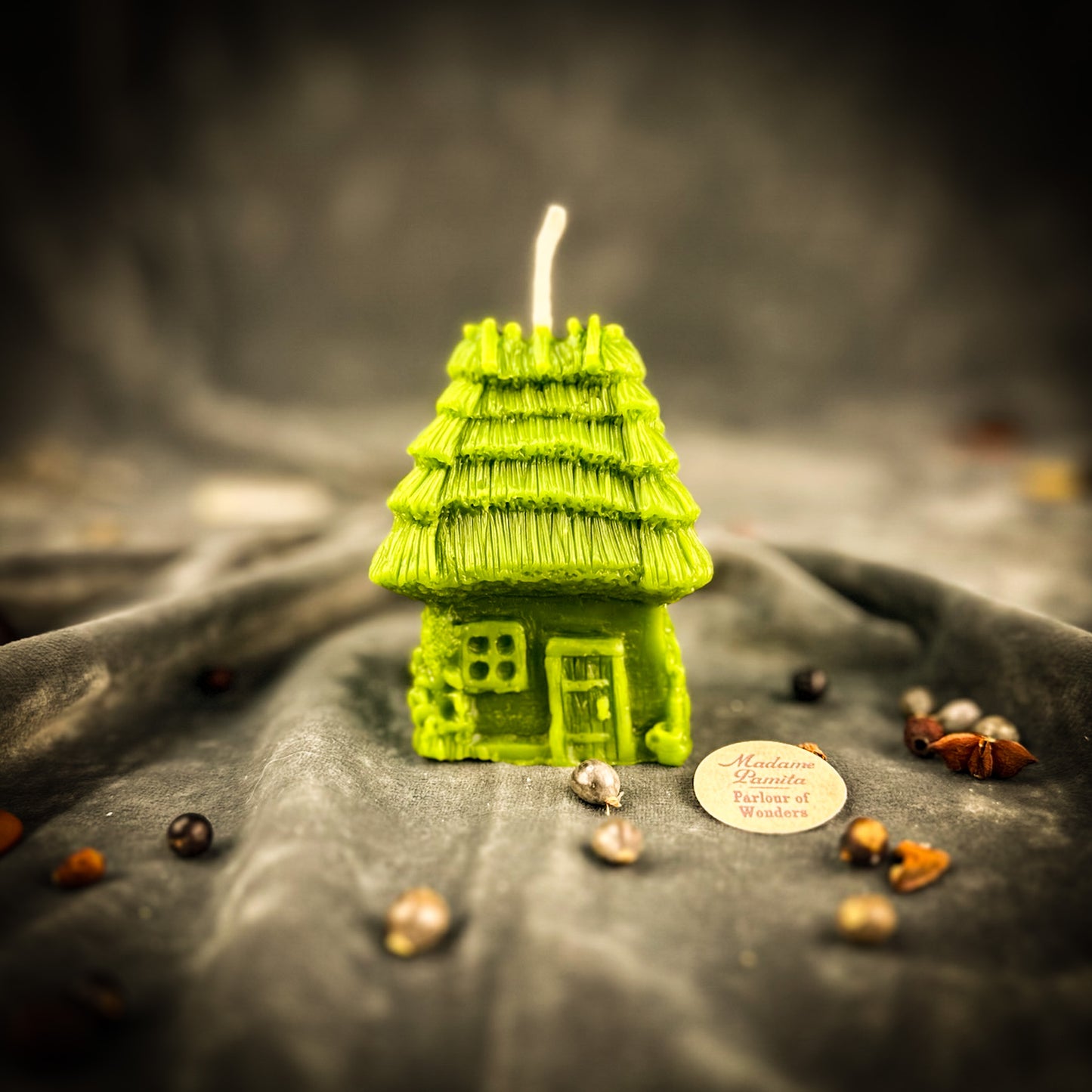 Green Beeswax Ukrainian Khalupa Home Protection Spell Candle