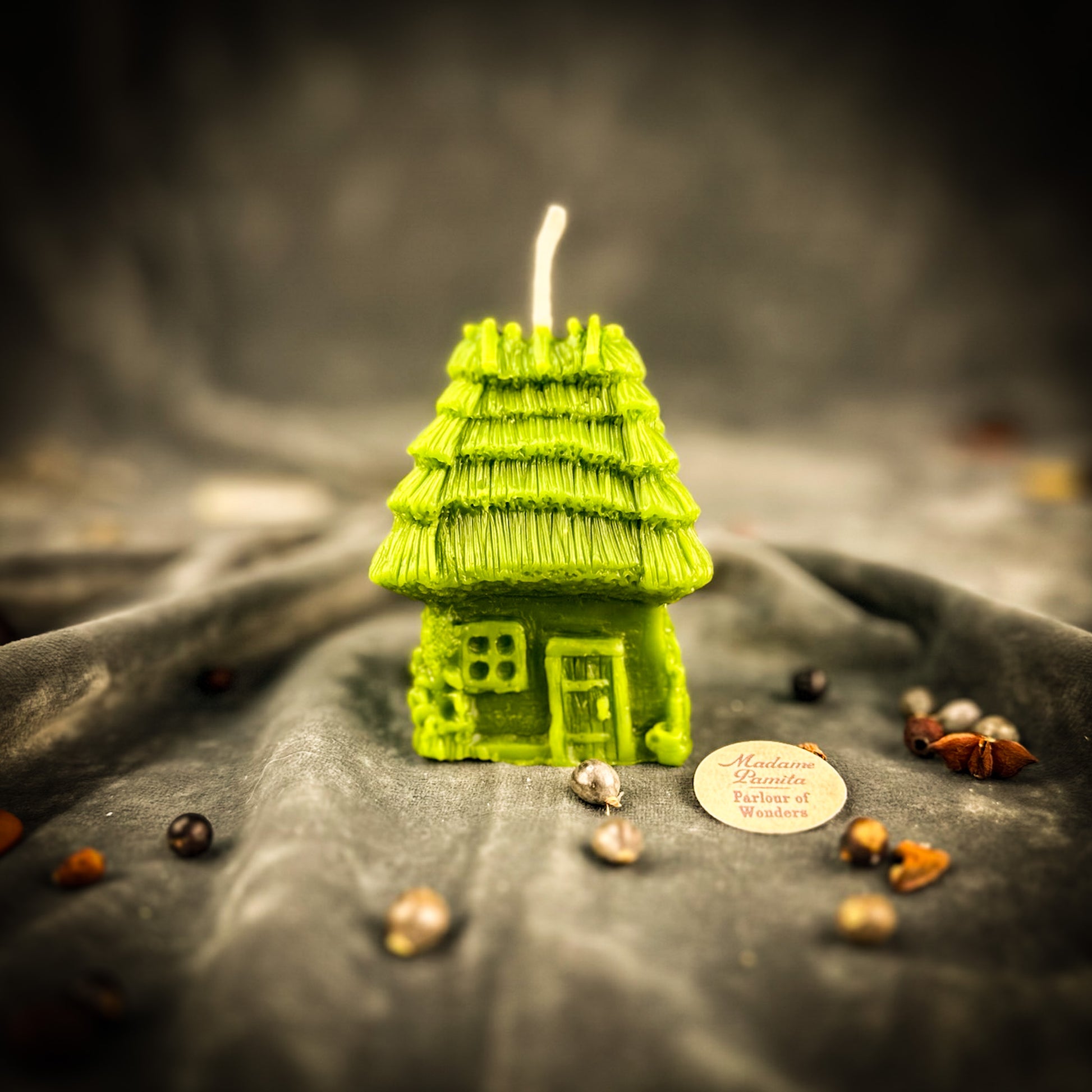 Green Beeswax Ukrainian Khalupa Home Protection Spell Candle
