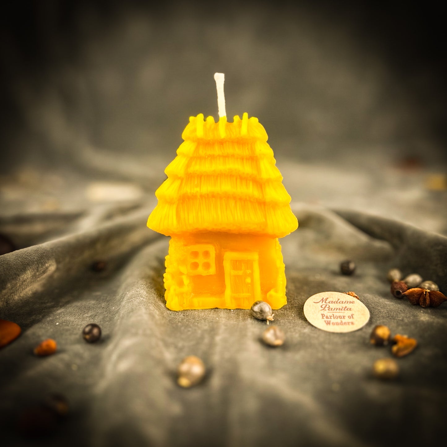 Yellow Beeswax Ukrainian Khalupa Home Protection Spell Candle