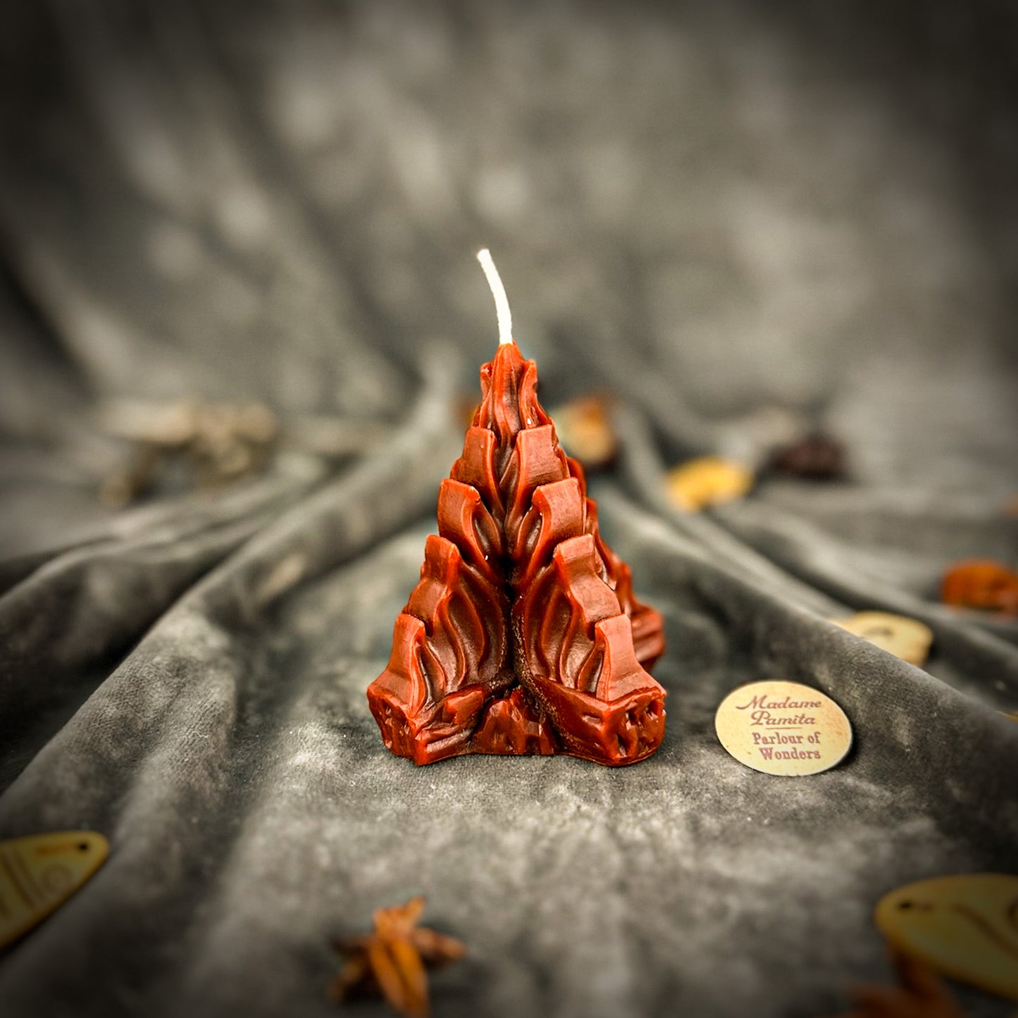 Brown Vohon’ Living Fire Spell Candle