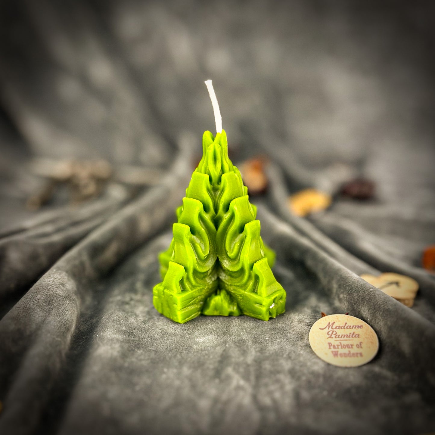 Green Vohon’ Living Fire Spell Candle