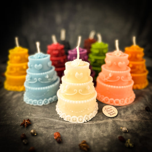 Beeswax Wedding Cake Spell Candle - Marriage, Commitment & Lasting Love