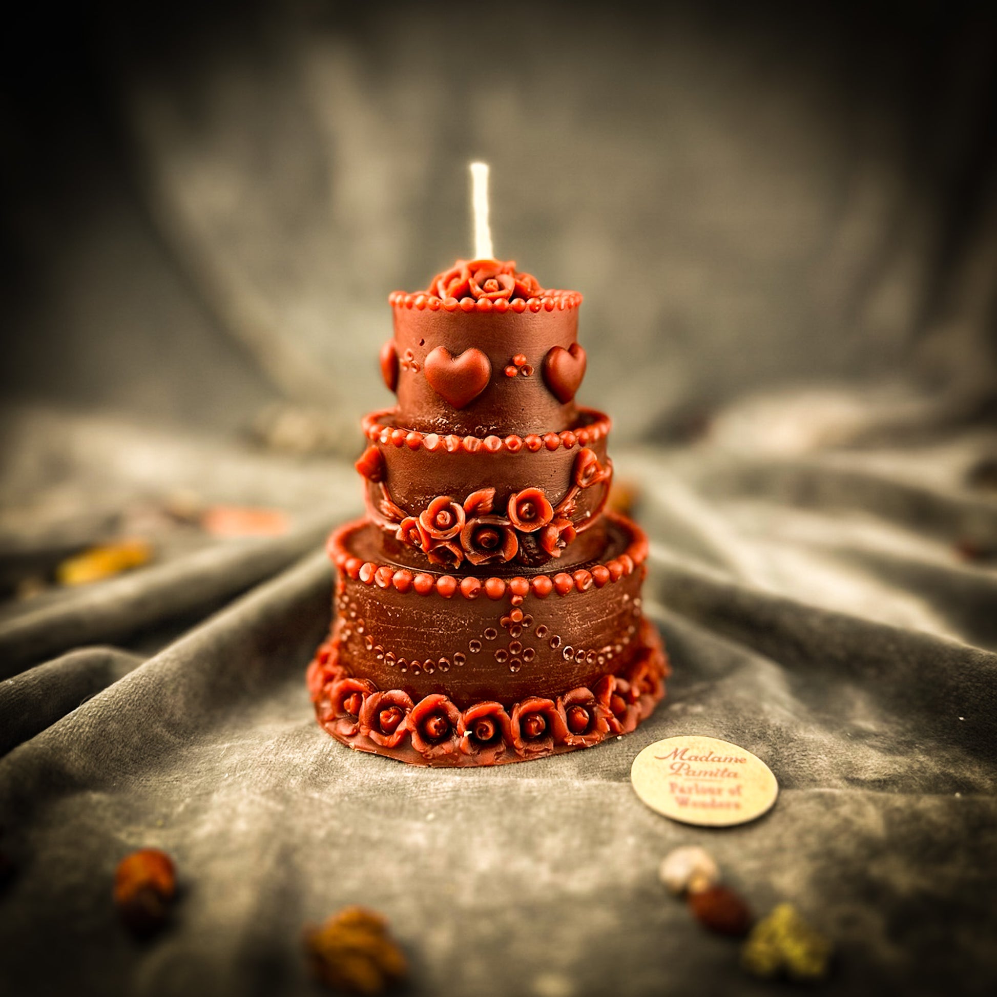 Brown Wedding Cake Spell Candle 