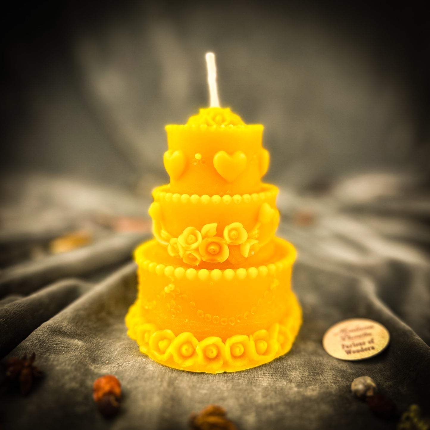 Beeswax Wedding Cake Spell Candle - Marriage, Commitment & Lasting Love