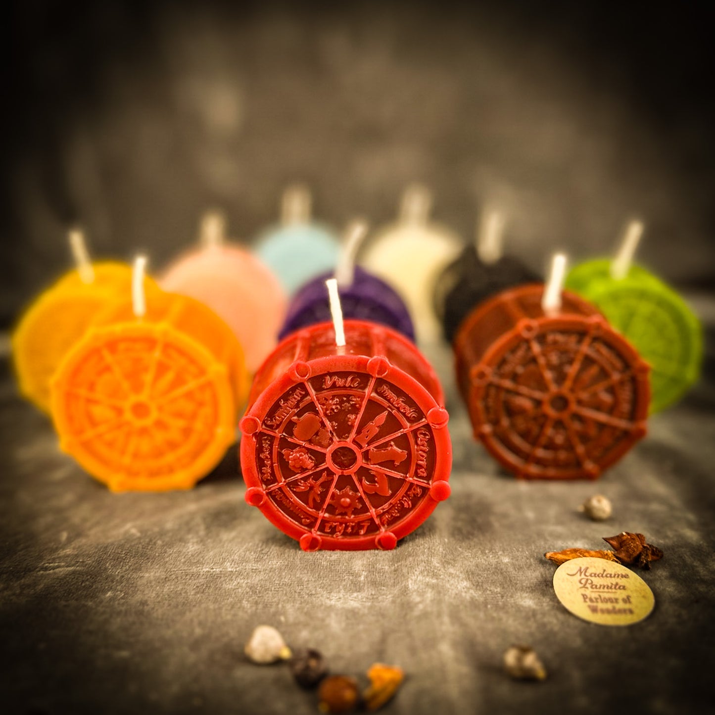 Beeswax Wheel of the Year Spell Candle